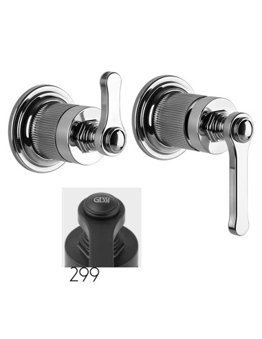 Miscelatore a parete Gessi serie Venti20 con deviatore lavabo/doccia cod.65038 esterna cod.54073 incasso 2 vie - Kallea