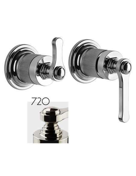 Miscelatore a parete Gessi serie Venti20 con deviatore lavabo/doccia cod.65038 esterna cod.54073 incasso 2 vie - Kallea