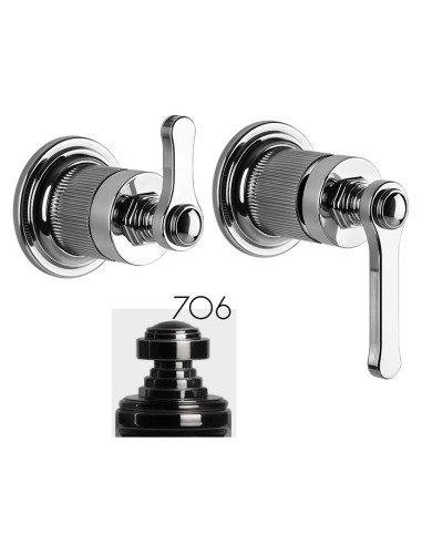 Miscelatore a parete Gessi serie Venti20 con deviatore lavabo/doccia cod.65038 esterna cod.54073 incasso 2 vie - Kallea