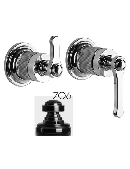 Miscelatore a parete Gessi serie Venti20 con deviatore lavabo/doccia cod.65038 esterna cod.54073 incasso 2 vie - Kallea
