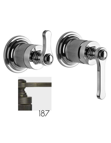 Miscelatore a parete Gessi serie Venti20 con deviatore lavabo/doccia cod.65038 esterna cod.54073 incasso 2 vie - Kallea