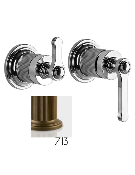Miscelatore a parete Gessi serie Venti20 con deviatore lavabo/doccia cod.65038 esterna cod.54073 incasso 2 vie - Kallea