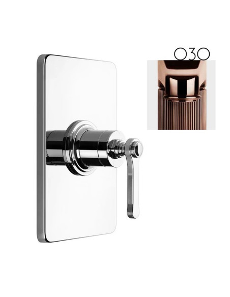 Miscelatore a parete Gessi serie Venti20 doccia cod.65061 esterna cod.54073 incasso 1 via - Kallea