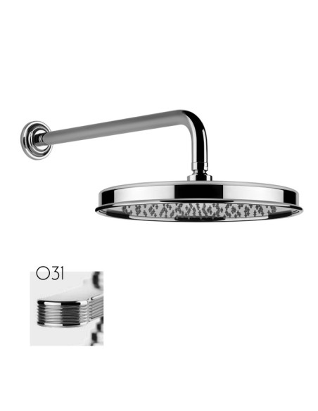 Soffione a parete Gessi Orientabile Serie Venti20 cod.65149 - Kallea