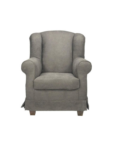 Poltrona Bergere in tessuto grigio - Kallea