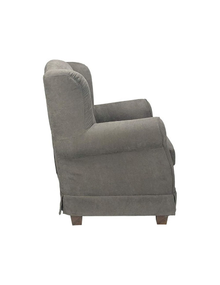 Poltrona Bergere in tessuto grigio - Kallea
