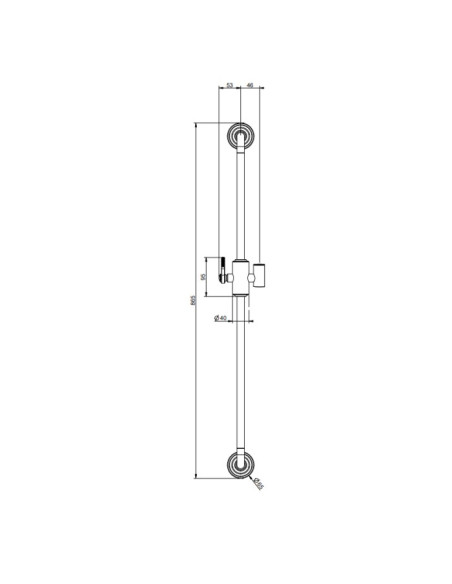 Asta Saliscendi Gessi serie Venti20 cod.65145 - Kallea