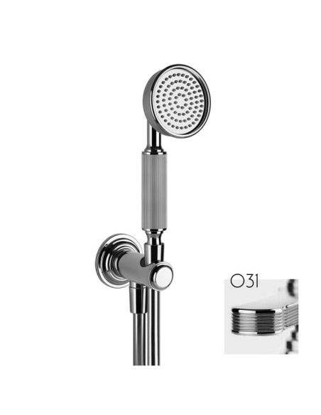Set Doccia Gessi serie Venti20 cod.65123 presa acqua doccetta anticalcare e flessibile 1,5 m - Kallea
