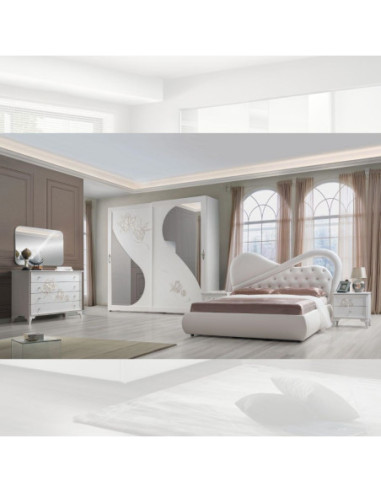 Camera da letto Peonia bianco larice - Kallea