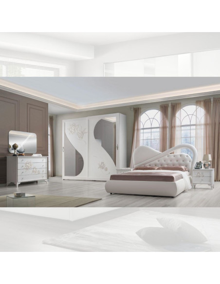 Camera da letto Peonia bianco larice - Kallea