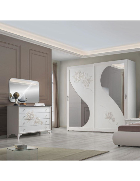Camera da letto Peonia bianco larice - Kallea