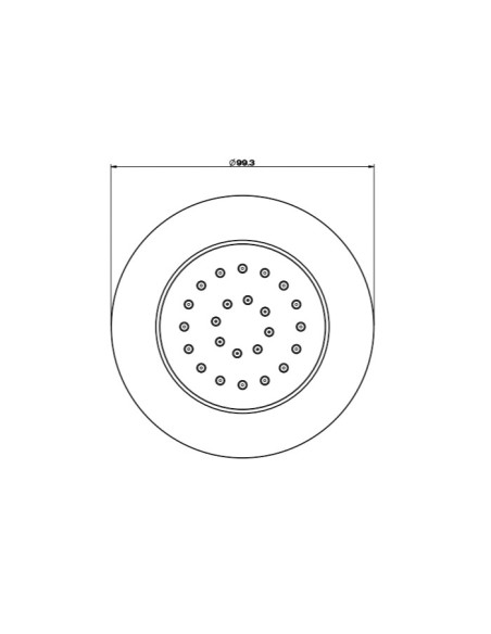 Soffione Laterale orientabile Gessi parte esterna cod.32982 parte incasso cod.32985 - Kallea
