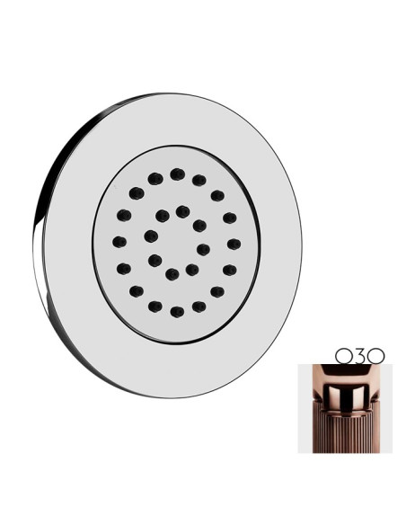 Soffione Laterale orientabile Gessi parte esterna cod.32982 parte incasso cod.32985 - Kallea