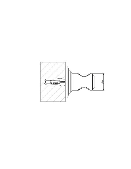 Supporto fisso per doccetta Gessi serie Venti20 cod.65157 - Kallea
