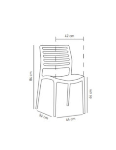 Sedia impilabile Louise grigio scuro - Kallea 2