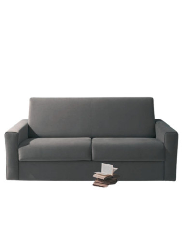 Divano letto Carter 140 Enjoy23 3 posti grigio scuro - Kallea