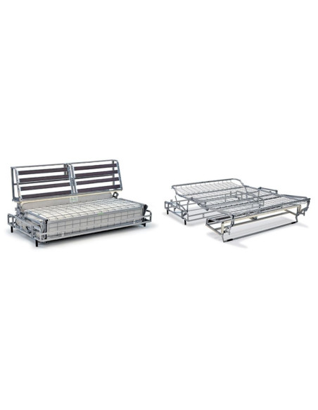Divano letto Carter 140 Enjoy23 3 posti grigio scuro - Kallea
