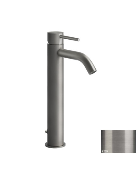 Miscelatore Lavabo alto Gessi serie 316 Flessa bocca corta cod.54004 con scarico e flessibili di collegamento - Kallea