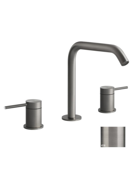 Miscelatore Lavabo medio Gessi serie 316 Flessa 3 fori cod.54012 con flessibili di collegamento - Kallea