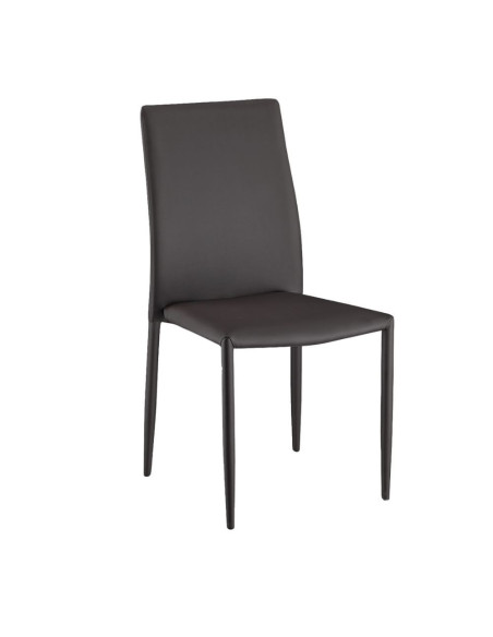 Sedia Megan ecopelle grigio scuro - Kallea