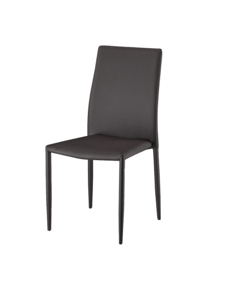 Sedia Megan ecopelle grigio scuro - Kallea
