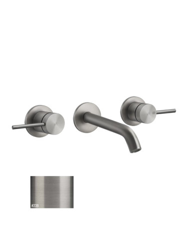 Miscelatore Gessi a parete 3 fori canna media per lavabo serie 316 Flessa cod.54092 esterna cod.45089 incasso senza scarico -...