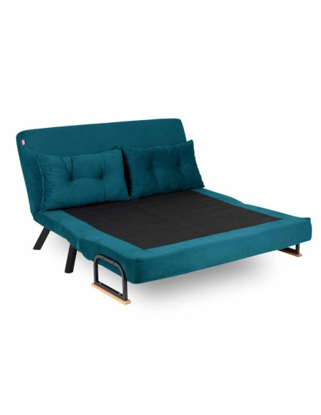 Divano letto matrimoniale pieghevole Sando verde petrolio - Kallea