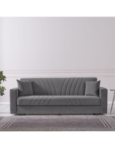 Divano contenitore Daisy grigio 214x80x83h - Kallea 2