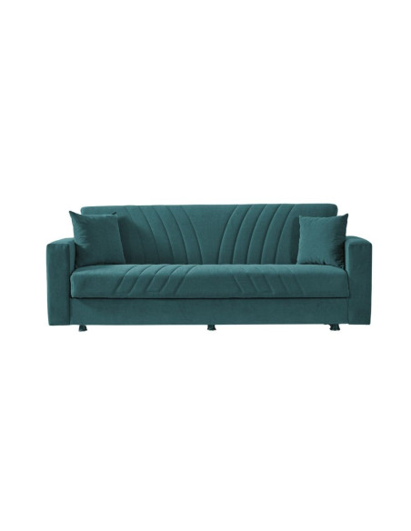 Divano contenitore Daisy verde 214x80x83h - Kallea