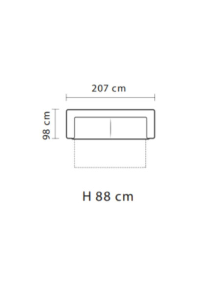 Divano letto Dorado 3 posti senape 207x98 - Kallea