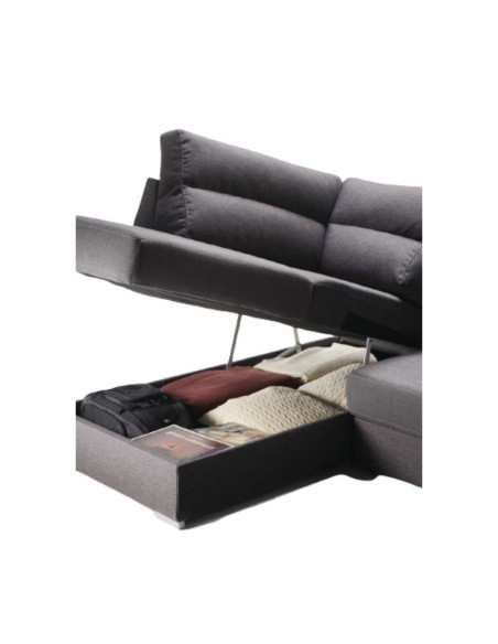 Divano angolare Isabel penisola sinistra grigio artemis 250x172 - Kallea