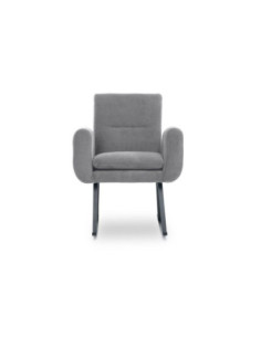 Sedia a dondolo Kono schienale regolabile tessuto grigio - Kallea 2