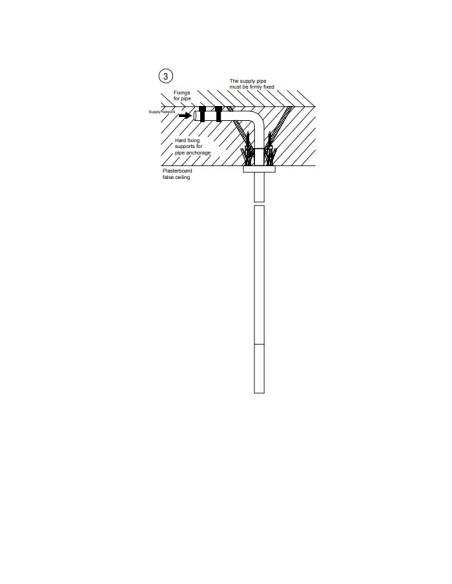 Bocca lavabo a soffitto Gessi serie 316 Flessa cod.54099 senza scarico - Kallea