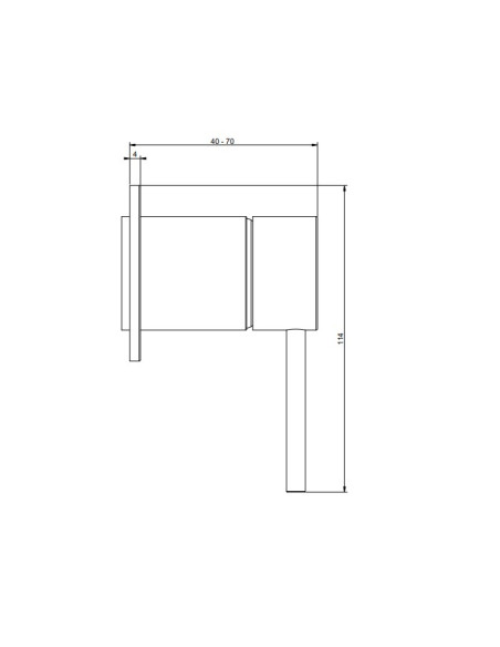 Miscelatore a parete lavabo/doccia Gessi 1 via serie 316 Flessa cod.54019 esterna cod.54055 incasso - Kallea