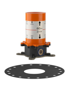 Miscelatore da terra lavabo Gessi serie 316 Flessa cod.54097 parte esterna - 46189 parte incasso - Kallea 2