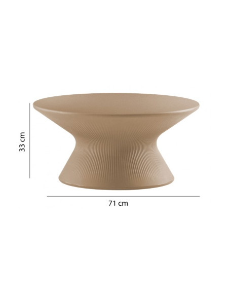 Tavolino con top coffe Structure Plust serie Fade da giardino interno esterno in Polietilene - Kallea