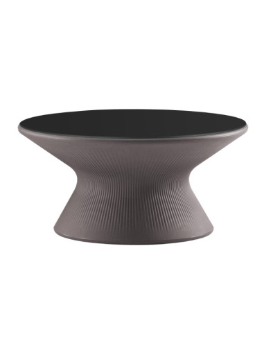 Tavolino con top coffe Structure Plust serie Fade da giardino interno esterno in Polietilene - Kallea