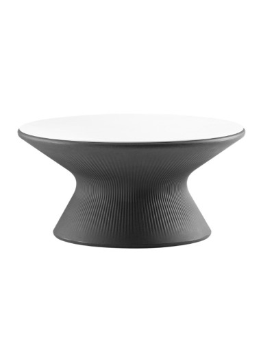 Tavolino con top coffe Structure Plust serie Fade da giardino interno esterno in Polietilene - Kallea