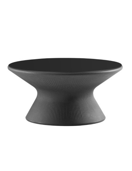 Tavolino con top coffe Structure Plust serie Fade da giardino interno esterno in Polietilene - Kallea
