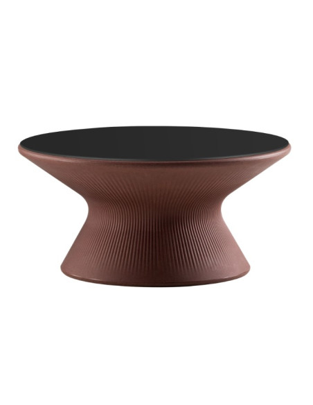 Tavolino con top coffe Structure Plust serie Fade da giardino interno esterno in Polietilene - Kallea