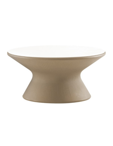 Tavolino con top coffe Structure Plust serie Fade da giardino interno esterno in Polietilene - Kallea