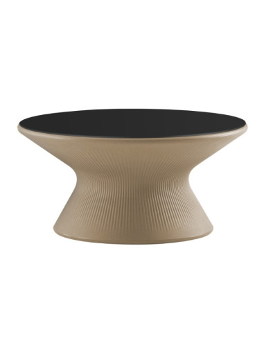 Tavolino con top coffe Structure Plust serie Fade da giardino interno esterno in Polietilene - Kallea