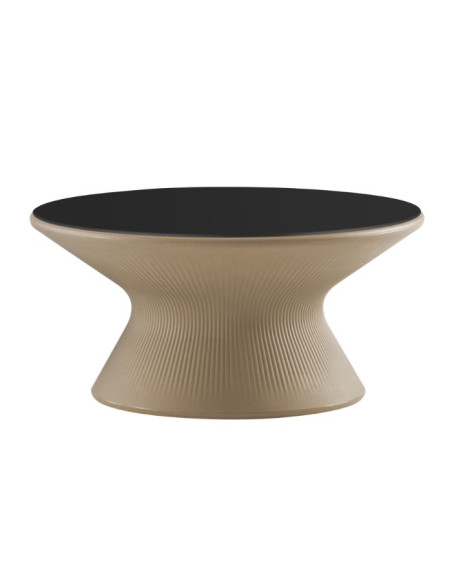 Tavolino con top coffe Structure Plust serie Fade da giardino interno esterno in Polietilene - Kallea