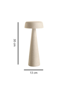 Lampada Fade alta 30cm da tavolo Plust led ricaricabile in polietilene - Kallea 2