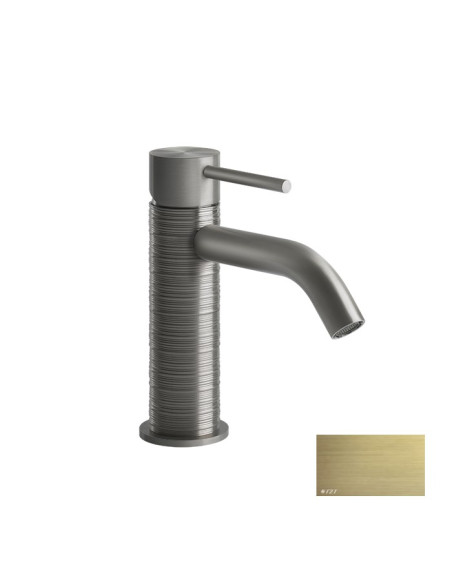 Miscelatore lavabo Gessi serie 316 Trame cod.54302 senza scarico con flessibili di collegamento - Kallea