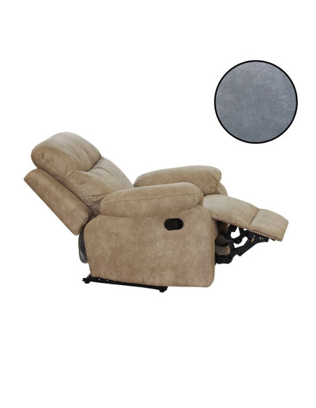 Poltrona reclinabile Chicago grigio chiaro - Kallea