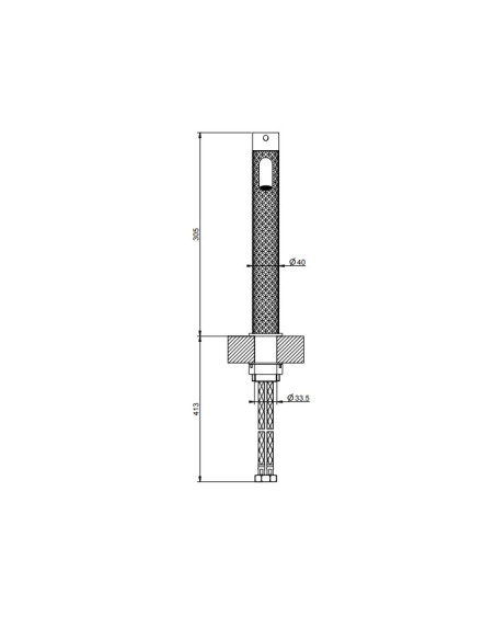 Miscelatore Lavabo alto Gessi serie 316 Intreccio bocca lunga 54106 con flessibili di collegamento - Kallea