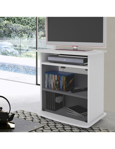 Mobile porta TV Crescendo 60 62x40x73H bianco frassinato - Kallea