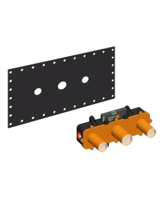 Miscelatore Gessi a parete 3 fori canna lunga per lavabo serie 316 Intreccio cod.54194 esterna cod.45089 incasso senza scaric... 2