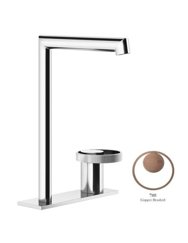 Miscelatore Lavabo alto Gessi serie Anello bocca lunga cod.63316 con flessibile di collegamento - Kallea